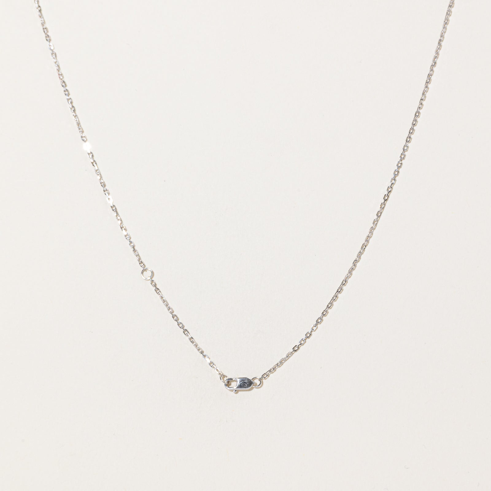 Solitaire Diamond Fixed Pendant Necklace | 0.18ct | 18"