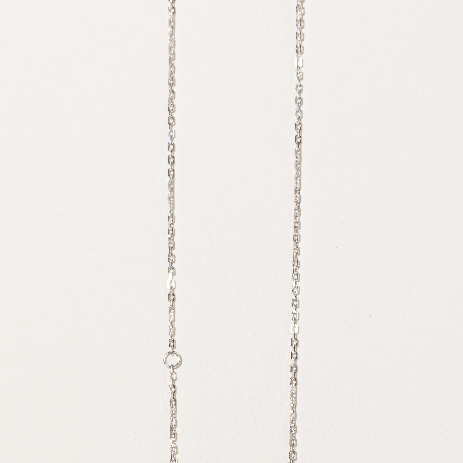Solitaire Diamond Fixed Pendant Necklace | 0.18ct | 18"