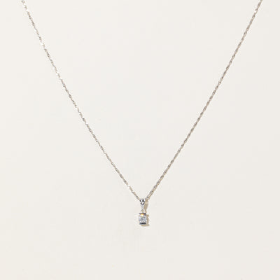 Solitaire Diamond Pendant & Necklace | 0.16ct | 17.5