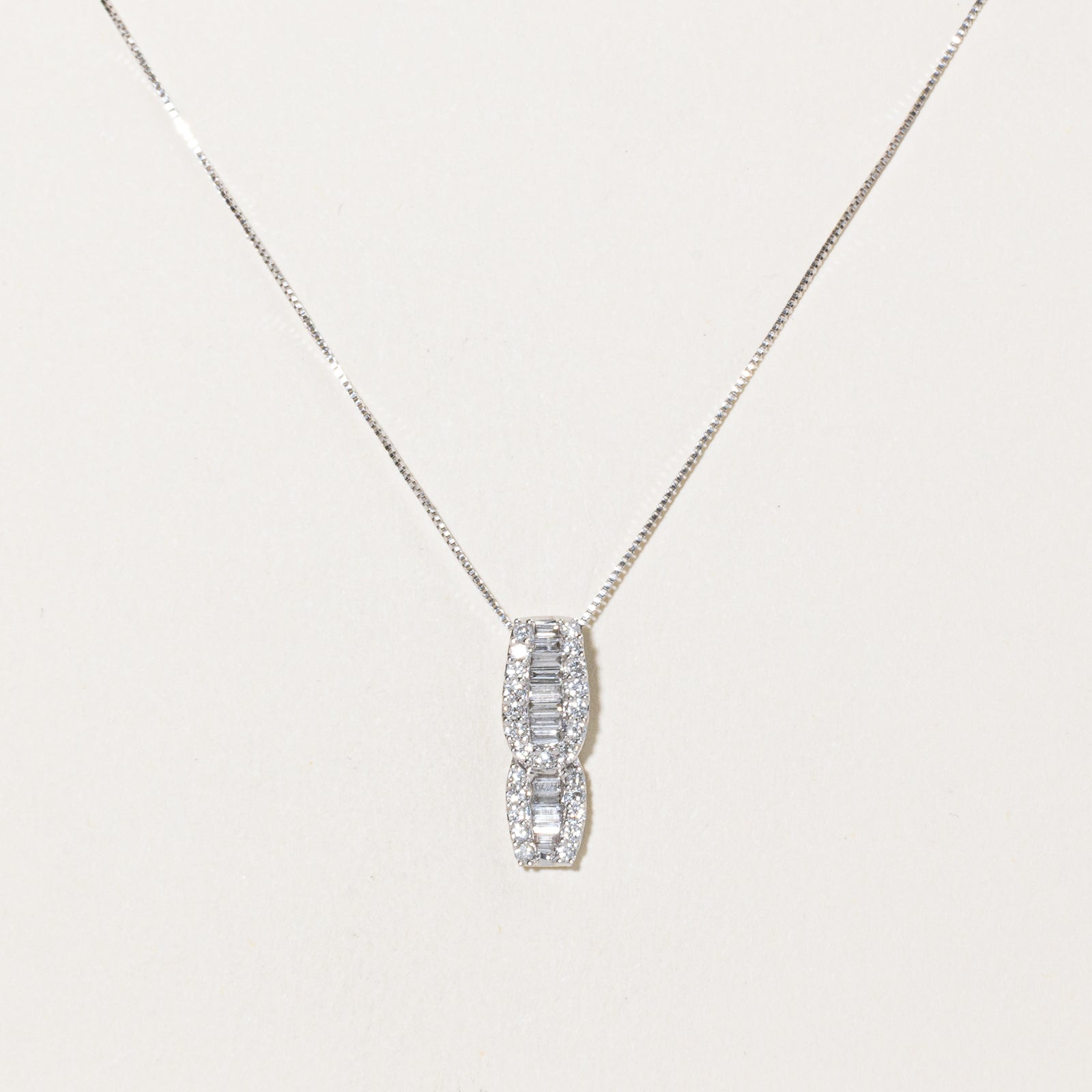 Diamond Cluster Drop Pendant & Necklace | 0.50ctw | 19.25"
