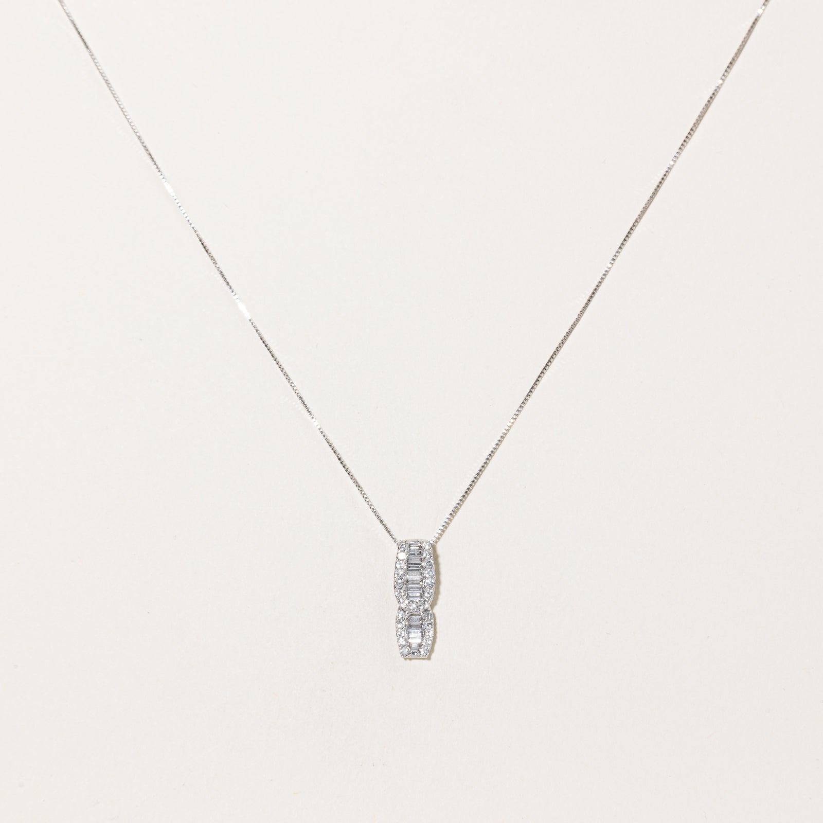 Diamond Cluster Drop Pendant & Necklace | 0.50ctw | 19.25"