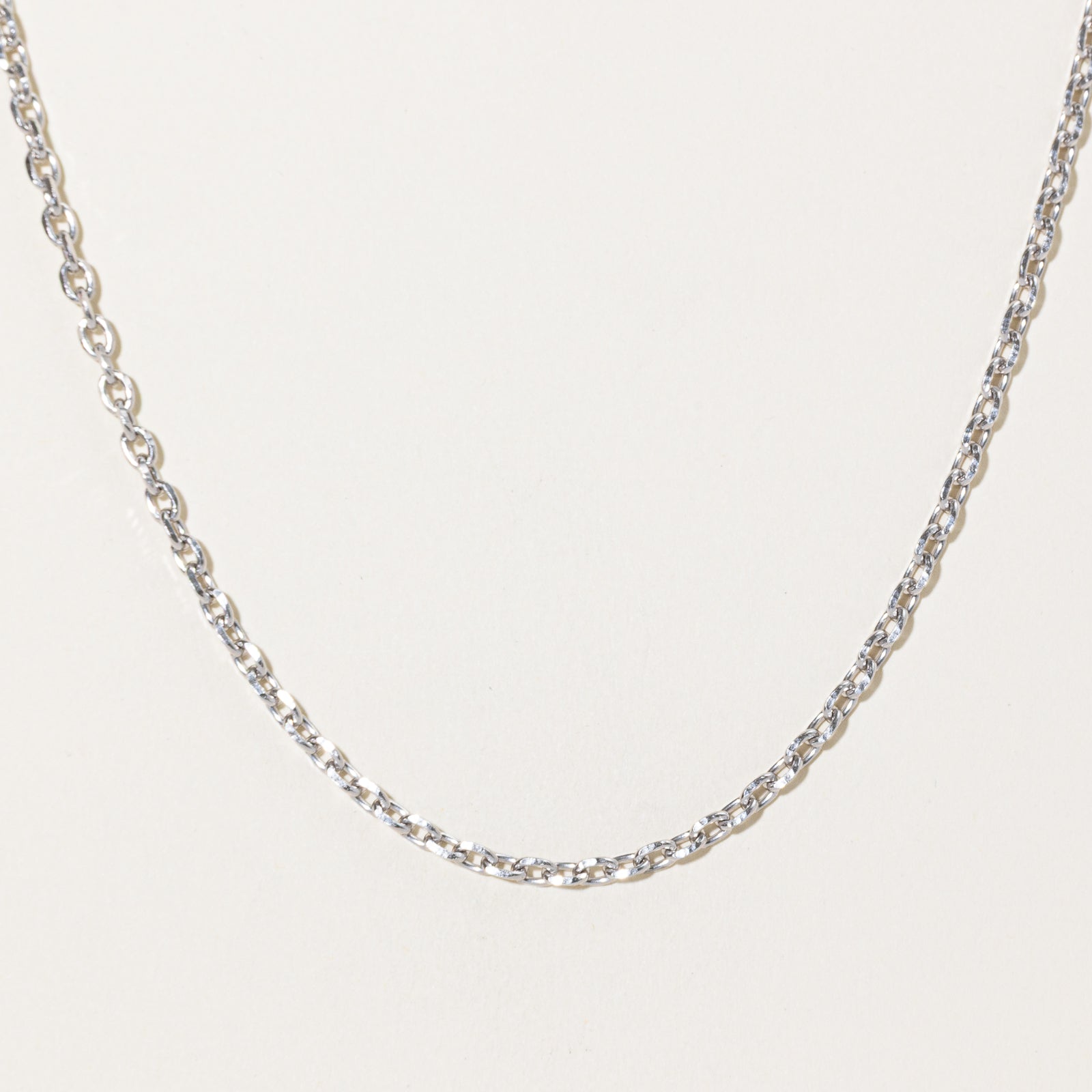 Platinum Cable Link Chain | 23.5"