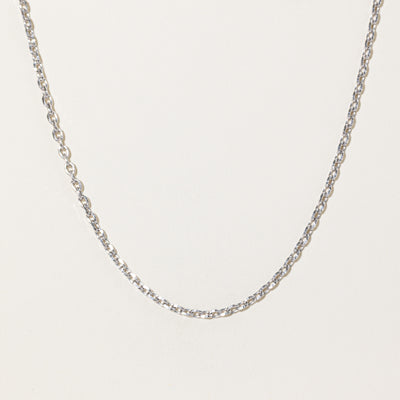 Platinum Cable Link Chain | 23.5