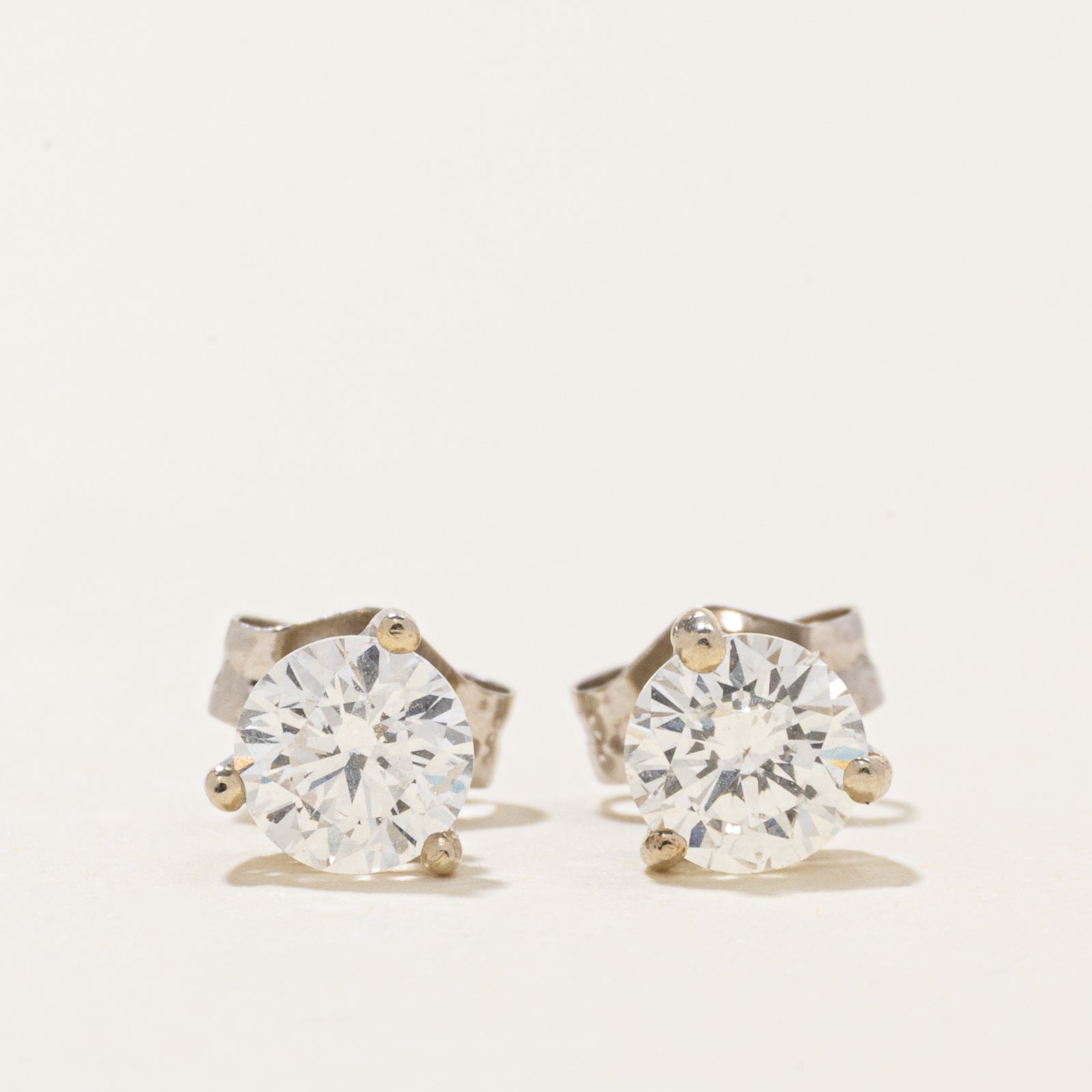Solitaire Diamond Stud Earrings | 0.62 ctw