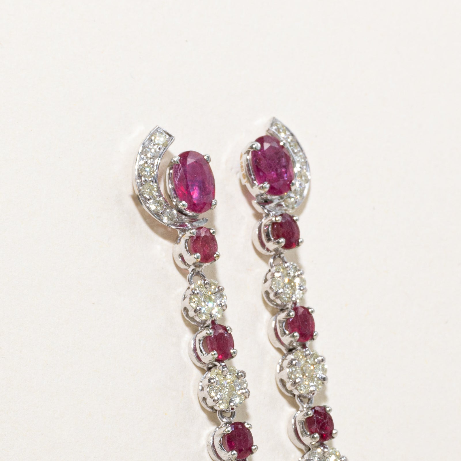 Ruby & Diamond Drop Earrings | 2.00ctw, 0.50ctw |