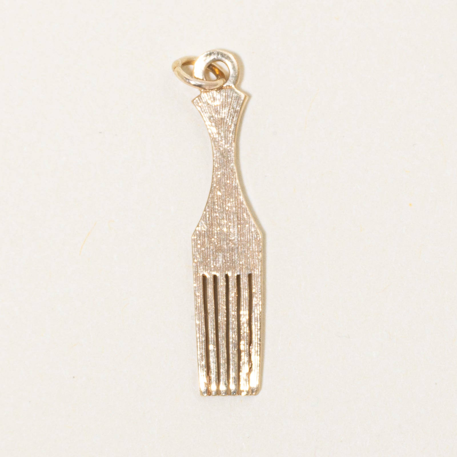 14k Yellow Gold Hair Pick Charm