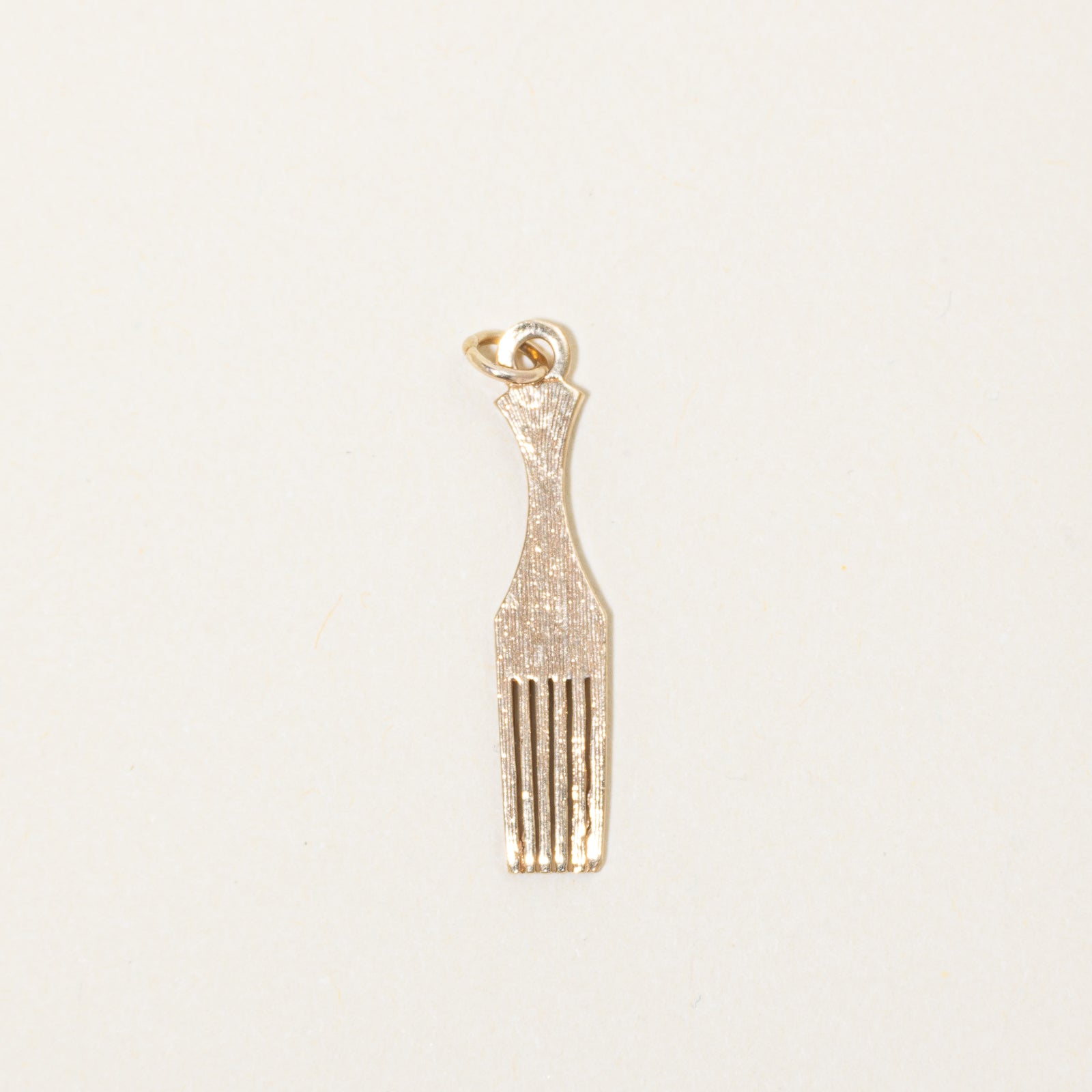 14k Yellow Gold Hair Pick Charm
