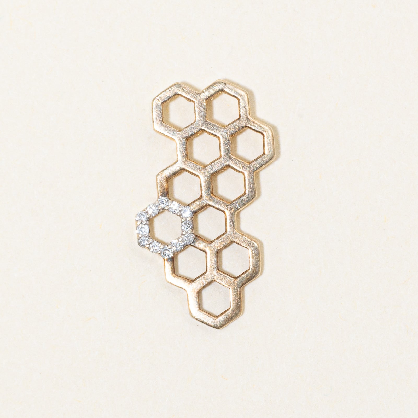 Pendentif nid d'abeille en diamants | 0,02 ct