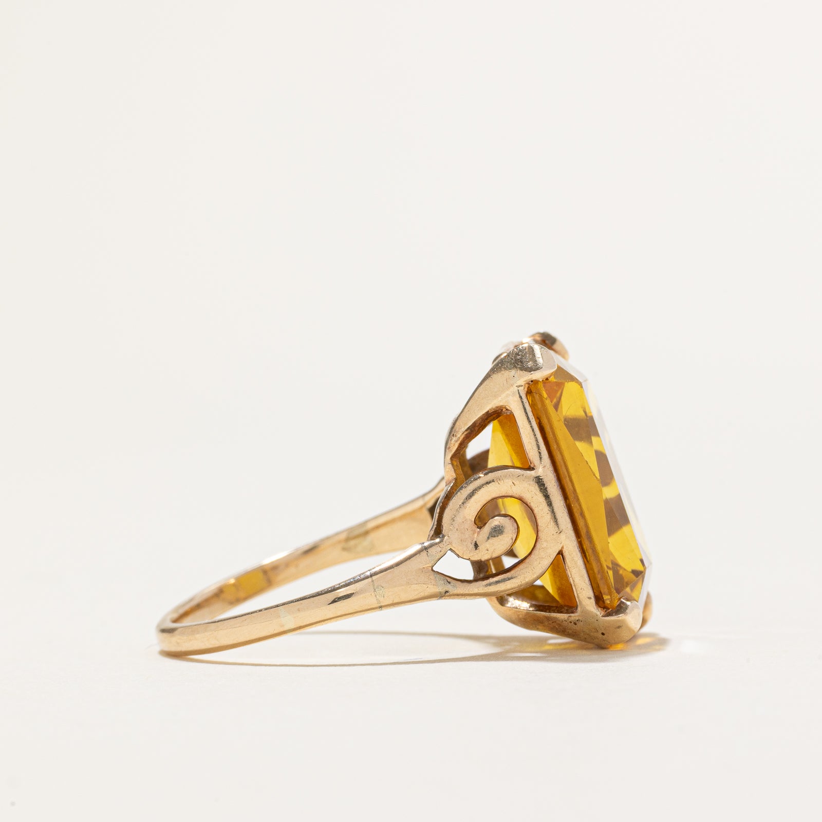 Synthetic Yellow Sapphire Cocktail Ring | 17.00ct | SZ 8.75