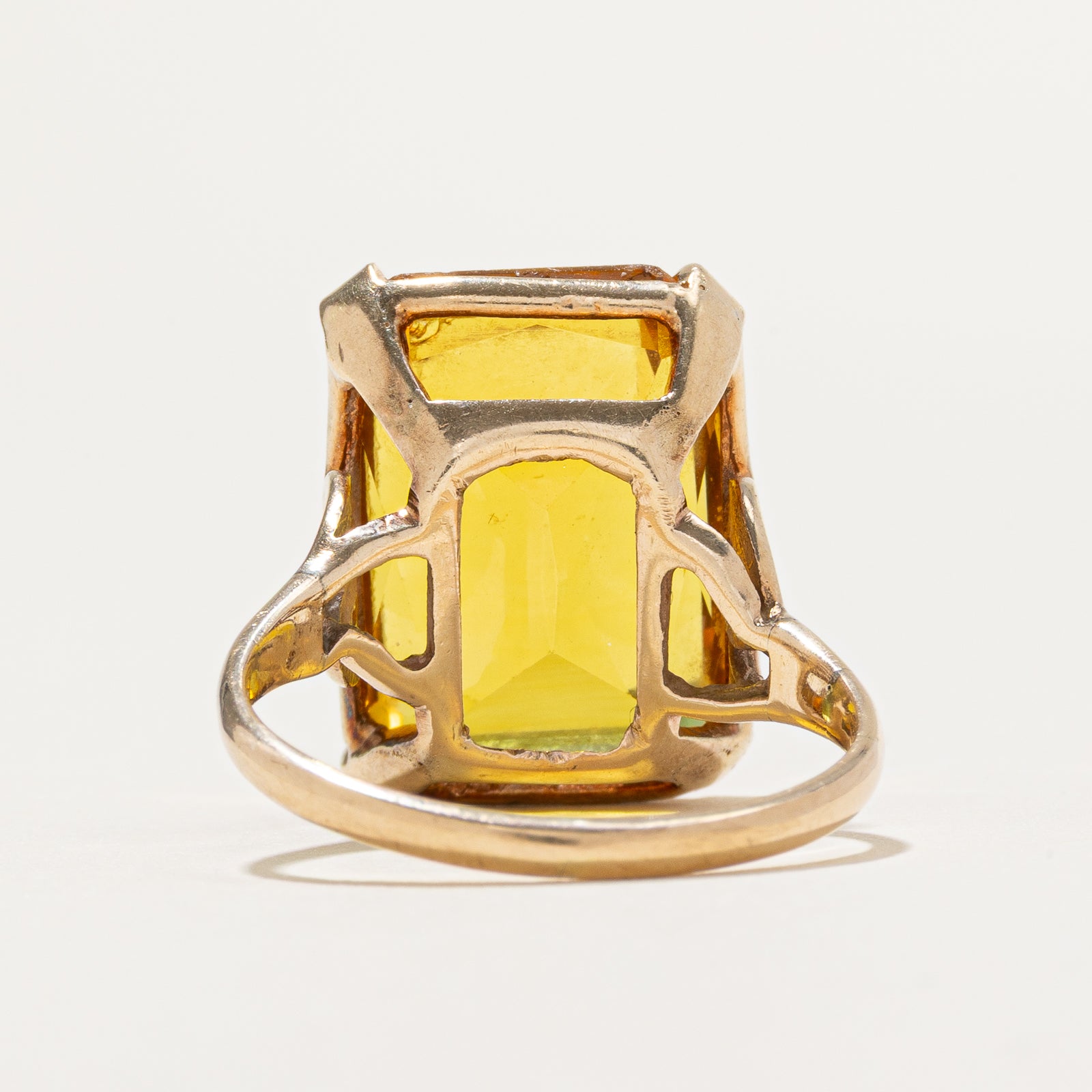 Synthetic Yellow Sapphire Cocktail Ring | 17.00ct | SZ 8.75