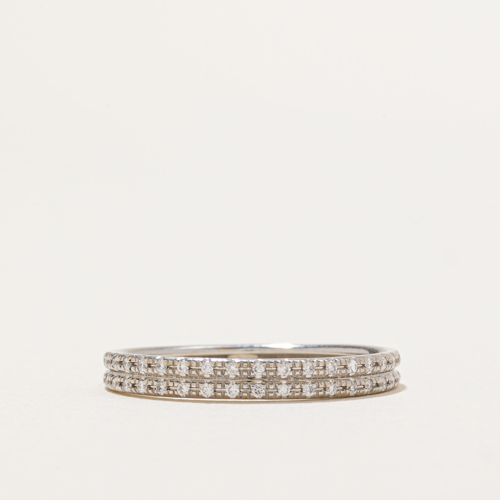 Semi Eternity Double Row Diamond Band | 0.03ctw | SZ 5.75