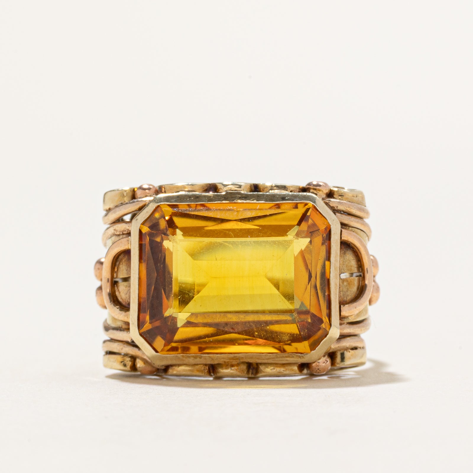 Synthetic Yellow Sapphire Cocktail Ring | 9.00ct | SZ 7.25