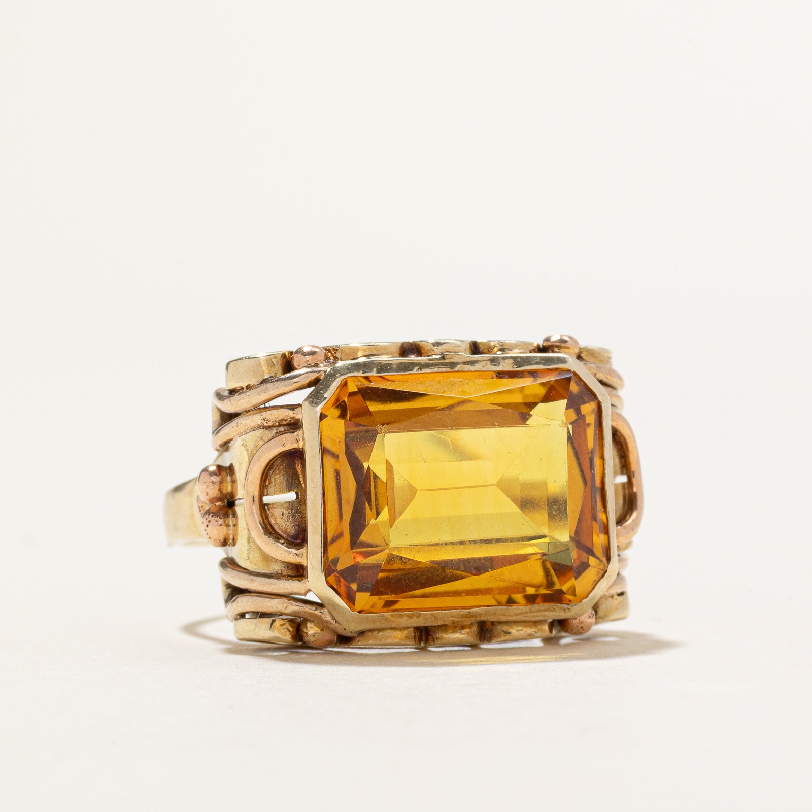 Synthetic Yellow Sapphire Cocktail Ring | 9.00ct | SZ 7.25