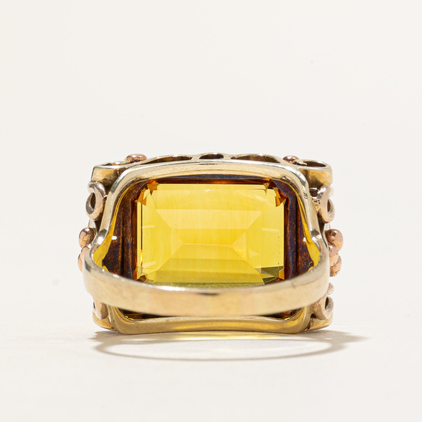 Synthetic Yellow Sapphire Cocktail Ring | 9.00ct | SZ 7.25