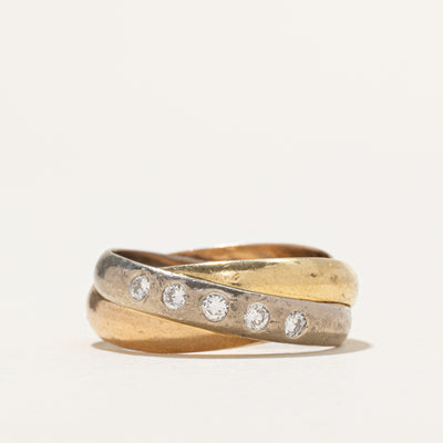 Five Stone Diamond Interlocking Ring | 0.20ctw | SZ 7.25