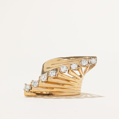 Diamond Fan Design Abstract Ring | 0.50ctw | SZ 6.75