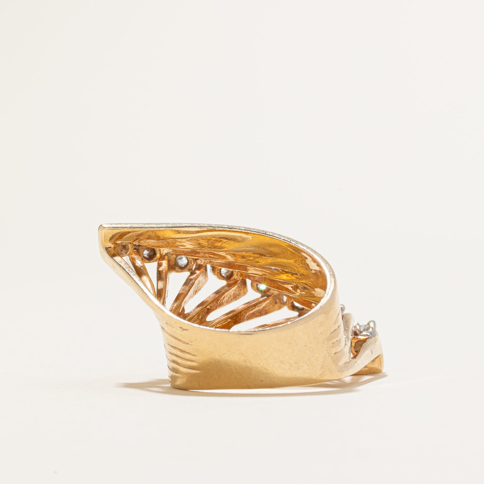 Diamond Fan Design Abstract Ring | 0.50ctw | SZ 6.75