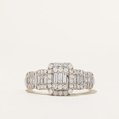 Illusion Set Diamond Halo Ring | 0.75ctw | SZ 8.75
