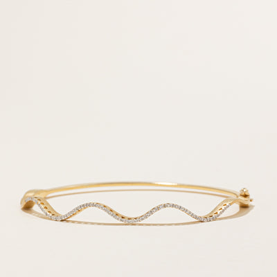Diamond Wave Bangle | 0.08ctw | 7.5