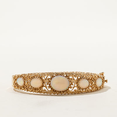 Opal Ornate Scrollwork Bangle | 8.00ctw | 6