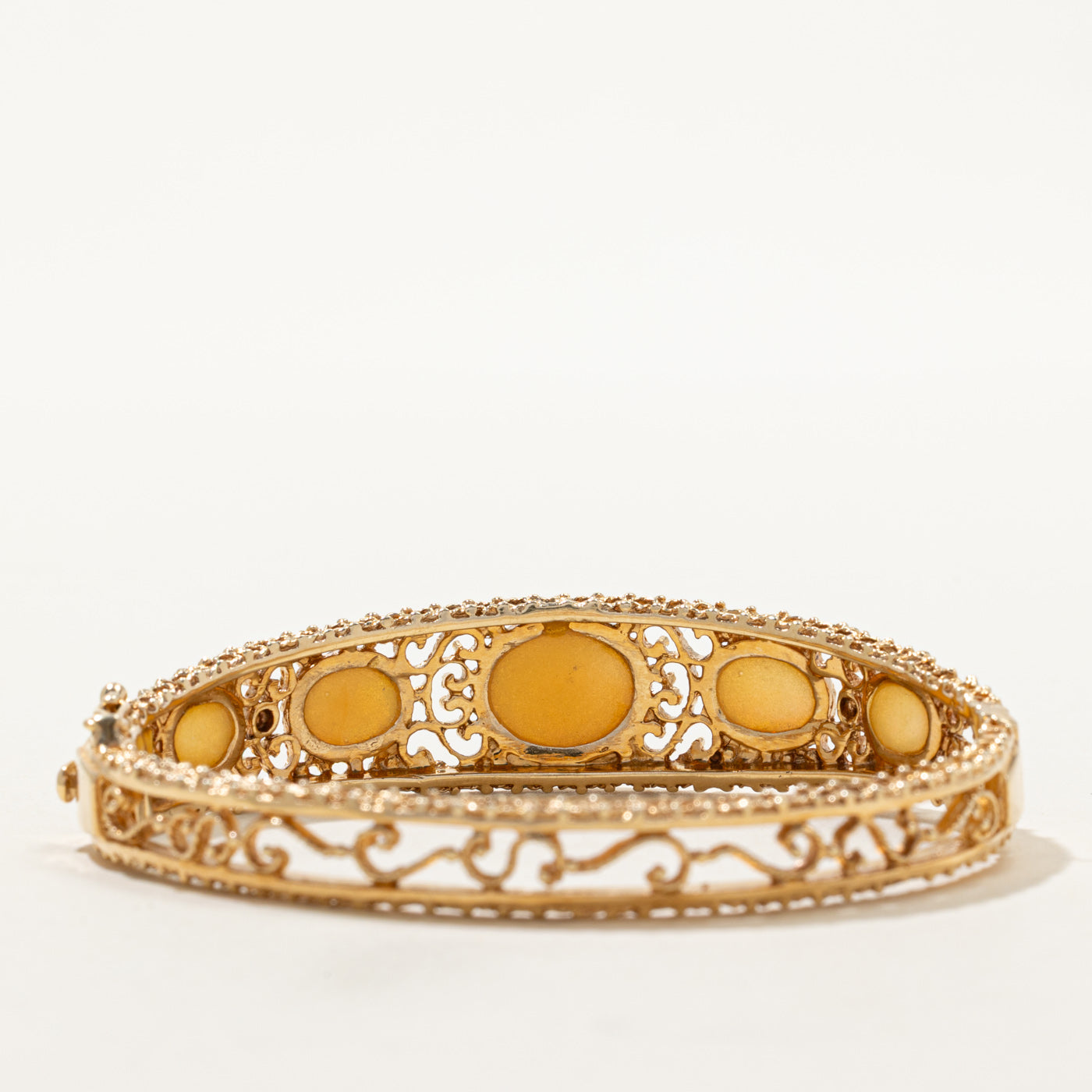 Opal Ornate Scrollwork Bangle | 8.00ctw | 6"