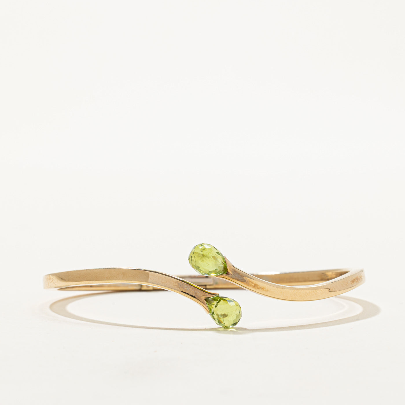 Birmingham Briolette Peridot Bypass Bracelet | 3.20ctw | 6"