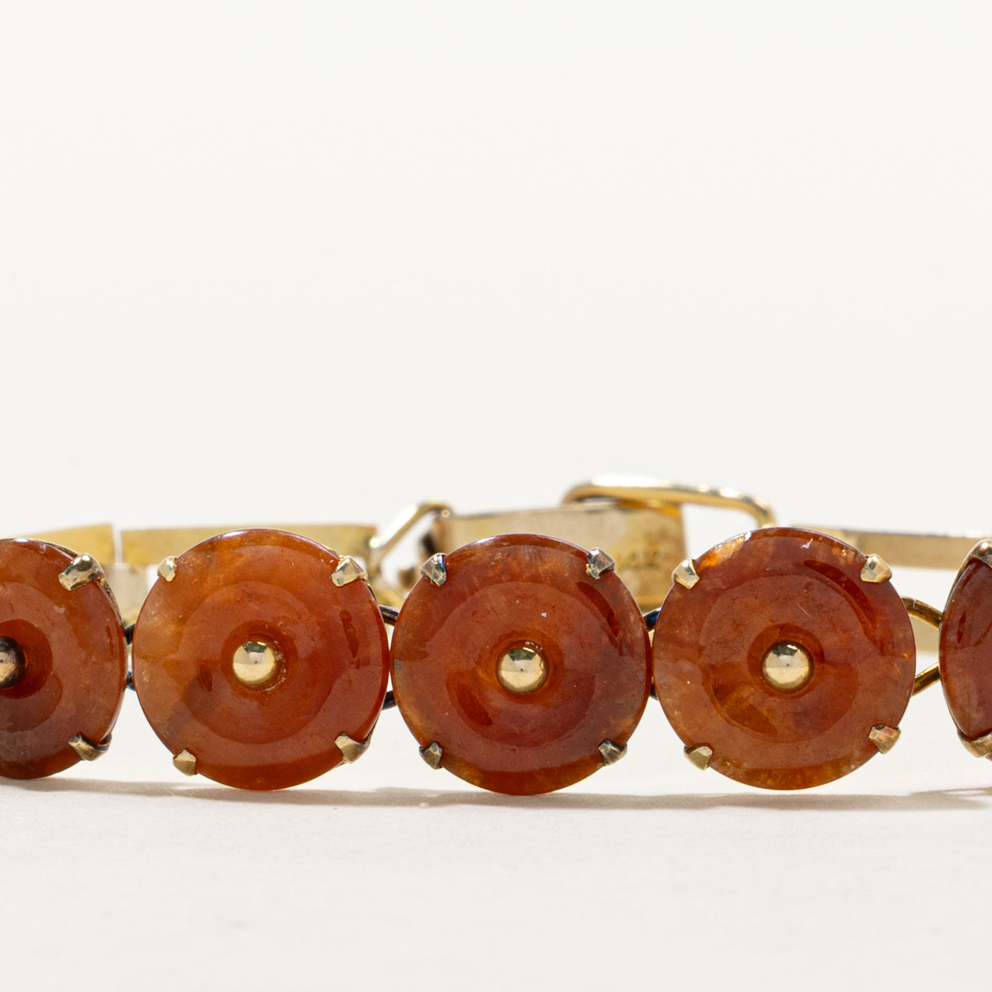 Carnelian Disc Bracelet | 6.00ctw | 6.5"