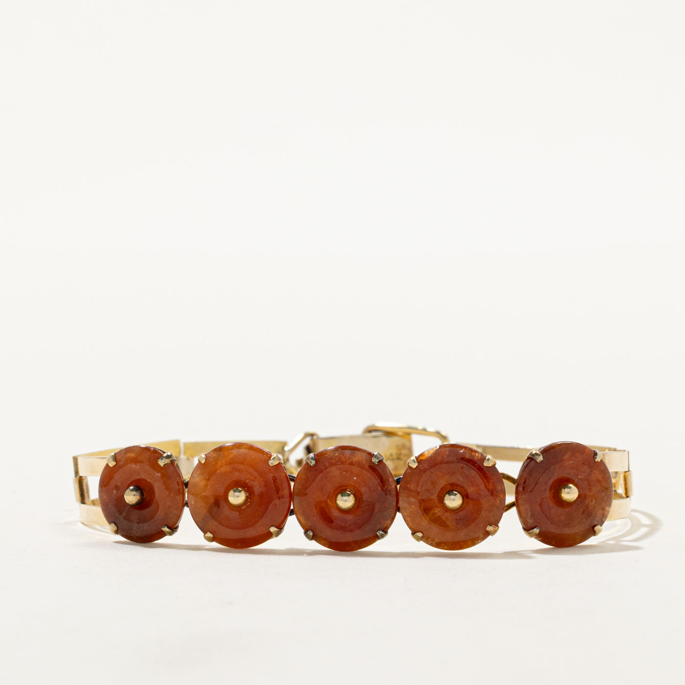Carnelian Disc Bracelet | 6.00ctw | 6.5"