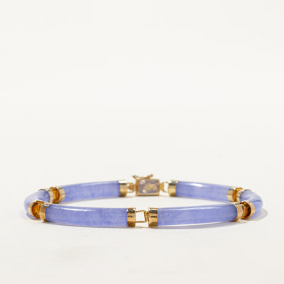Purple Jadeite Bar Bracelet | 30.00ctw | 7
