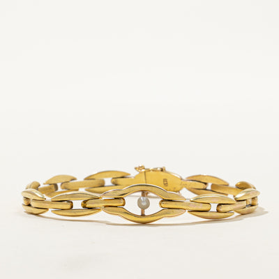 14k Yellow Gold & Seed Pearl Accent Bracelet | 8