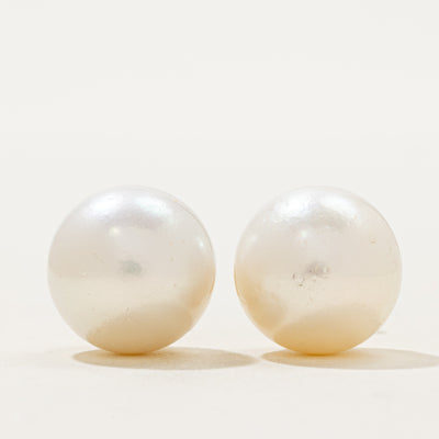 Large Pearl Stud Earrings