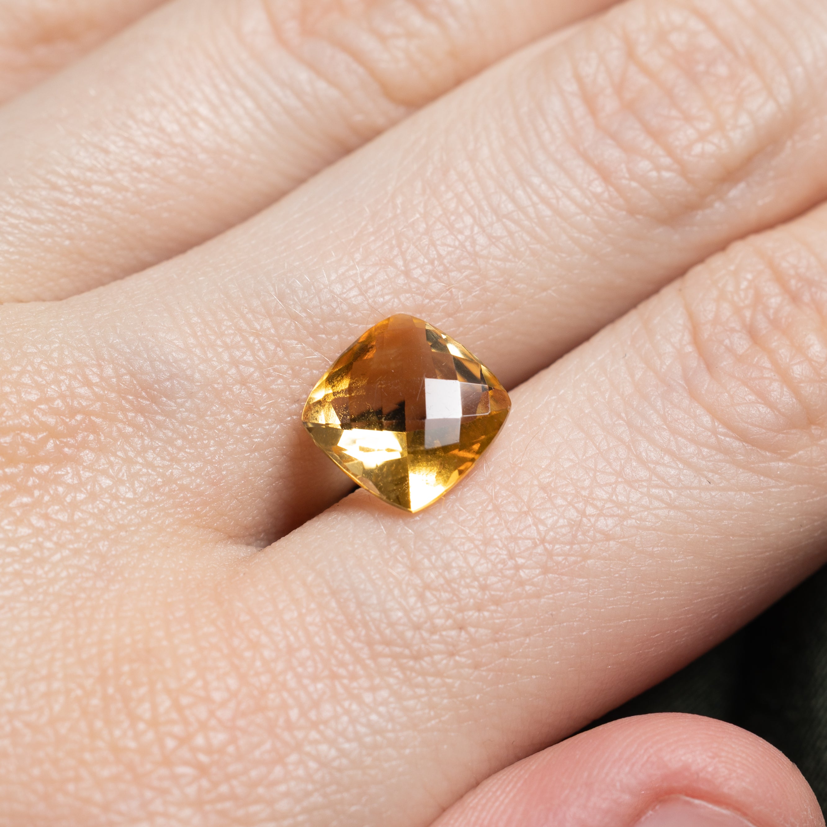 Checkerboard Square Cut Loose Citrine | 3.50ct