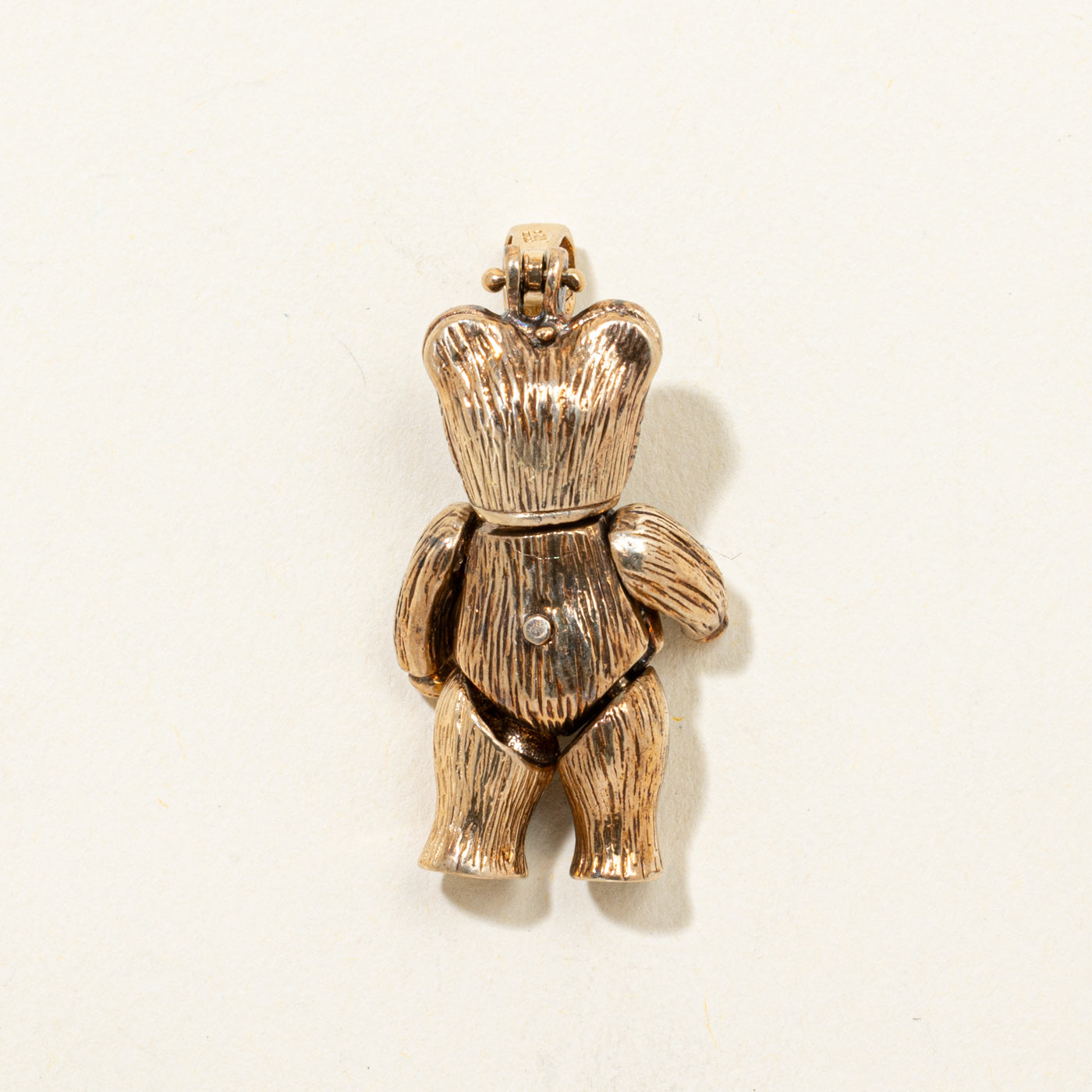 2003 Sheffield Paste & Ruby Kinetic Teddy Bear Pendant | 0.05ctw