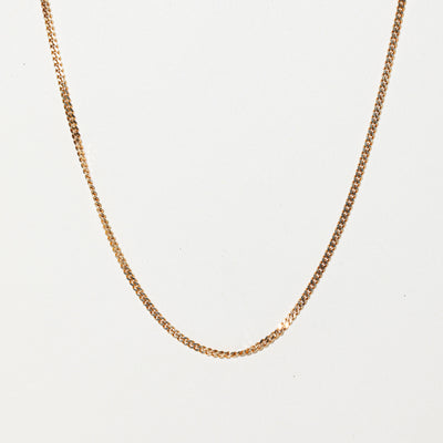 Birmingham 9k Rosy Yellow Gold Curb Link Chain | 17