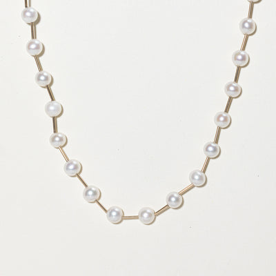 Pearl Satellite Beaded Necklace | 17