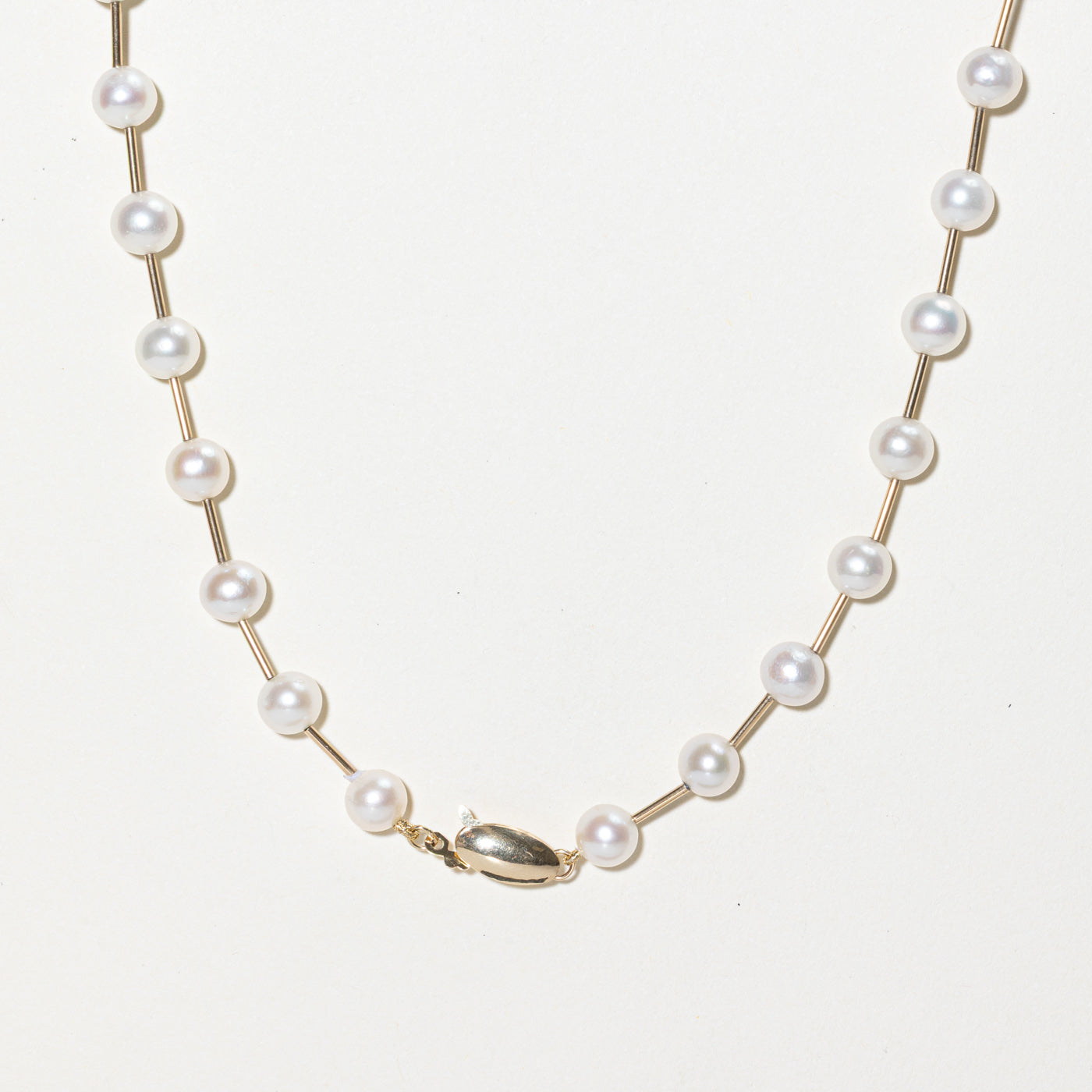 Pearl Satellite Beaded Necklace | 17"