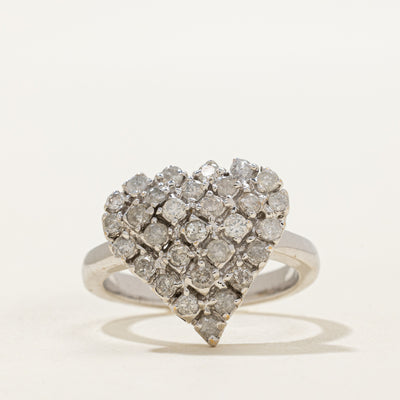 Diamond Heart Cluster Ring | 0.50ctw | SZ 6