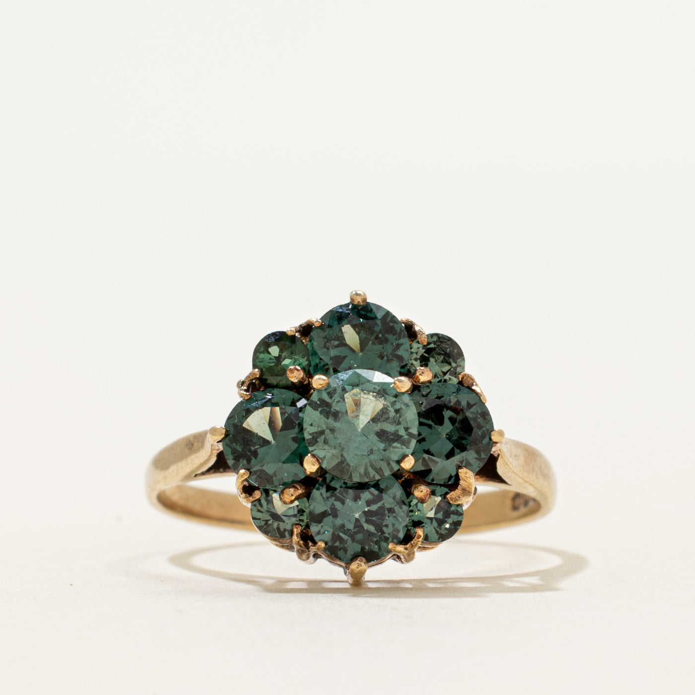 1975 Birmingham Synthetic Spinel Cluster Cocktail Ring | 3.15ctw | SZ 7