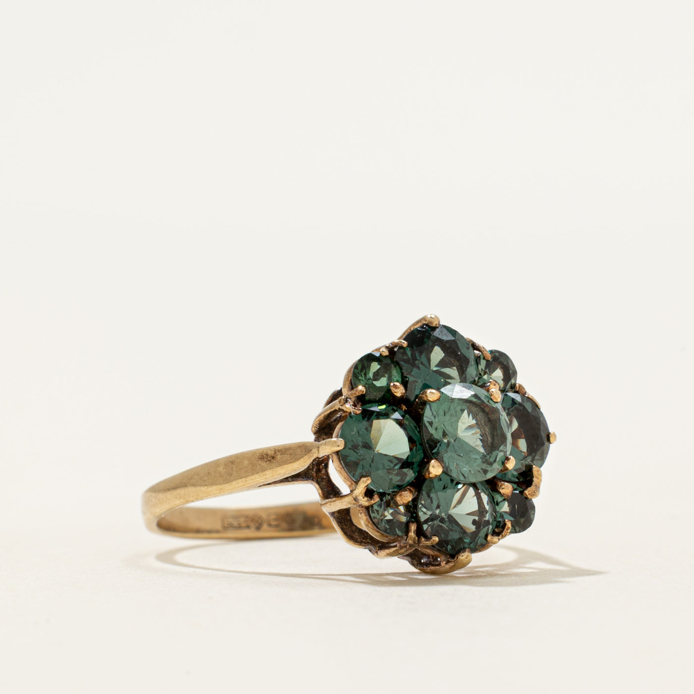 1975 Birmingham Synthetic Spinel Cluster Cocktail Ring | 3.15ctw | SZ 7