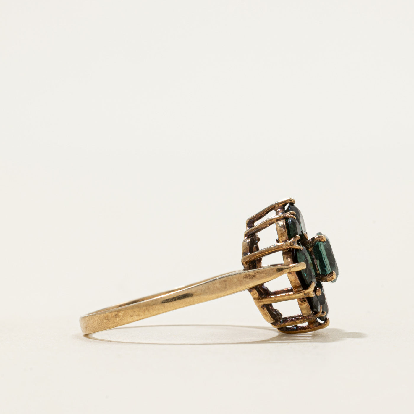 1975 Birmingham Synthetic Spinel Cluster Cocktail Ring | 3.15ctw | SZ 7