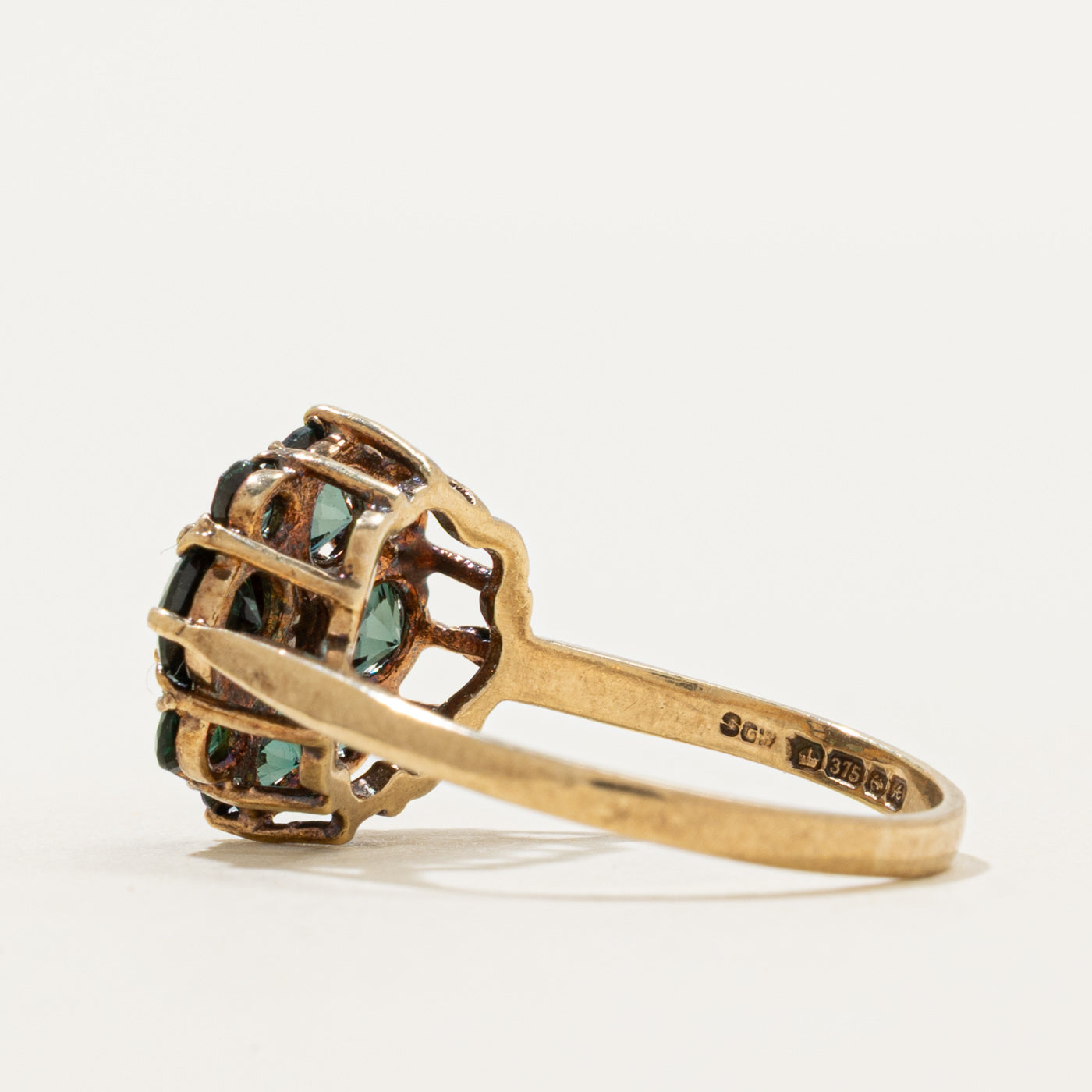 1975 Birmingham Synthetic Spinel Cluster Cocktail Ring | 3.15ctw | SZ 7