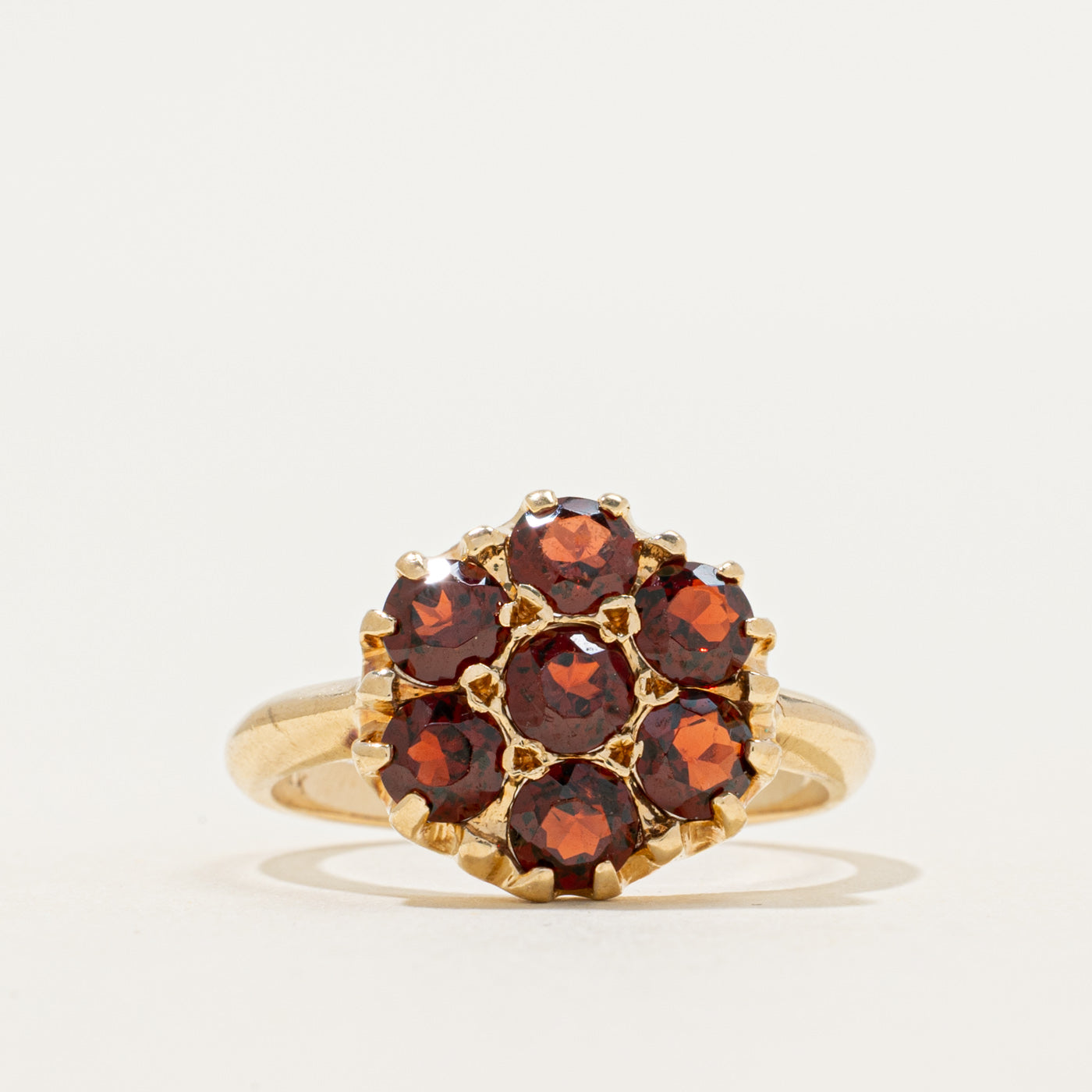 Garnet Round Cluster Ring | 1.75ctw | SZ 6.75