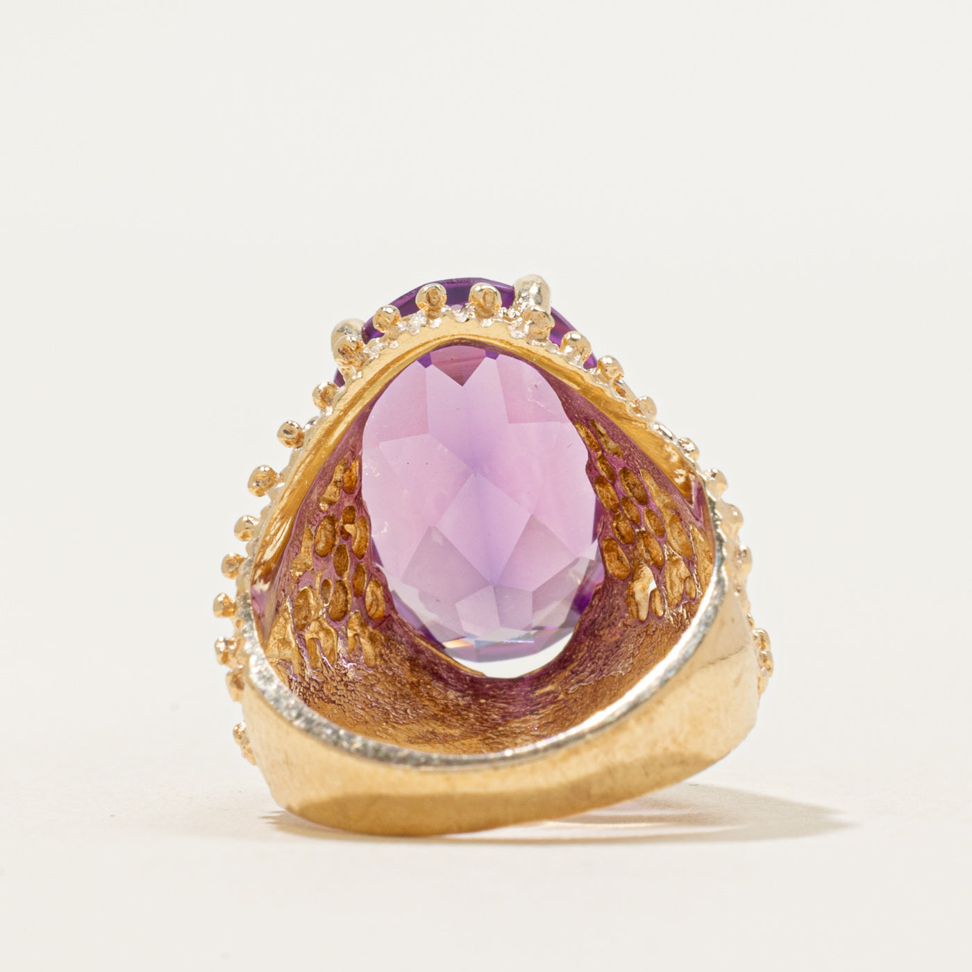 Synthetic Sapphire Openwork Cocktail Ring | 5.55ct | SZ 2.25