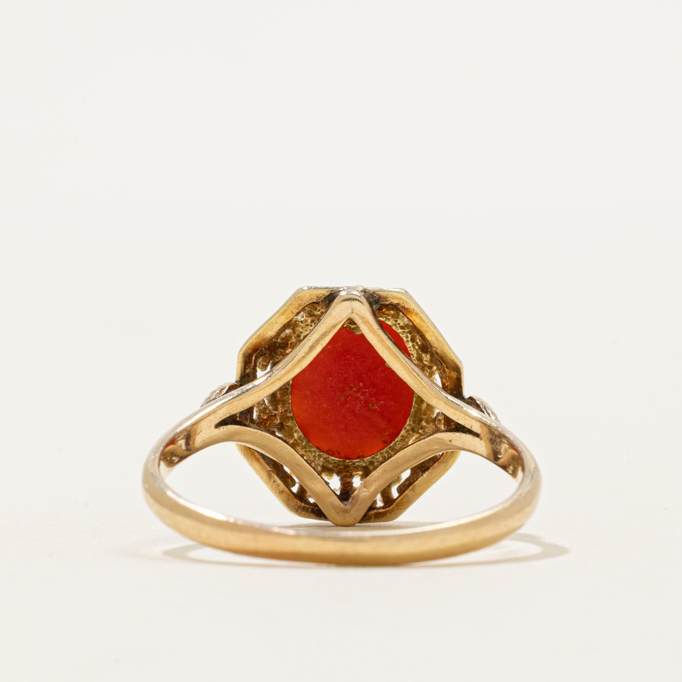 Coral Openwork Textured Ring | 1.50ct | SZ 8.75