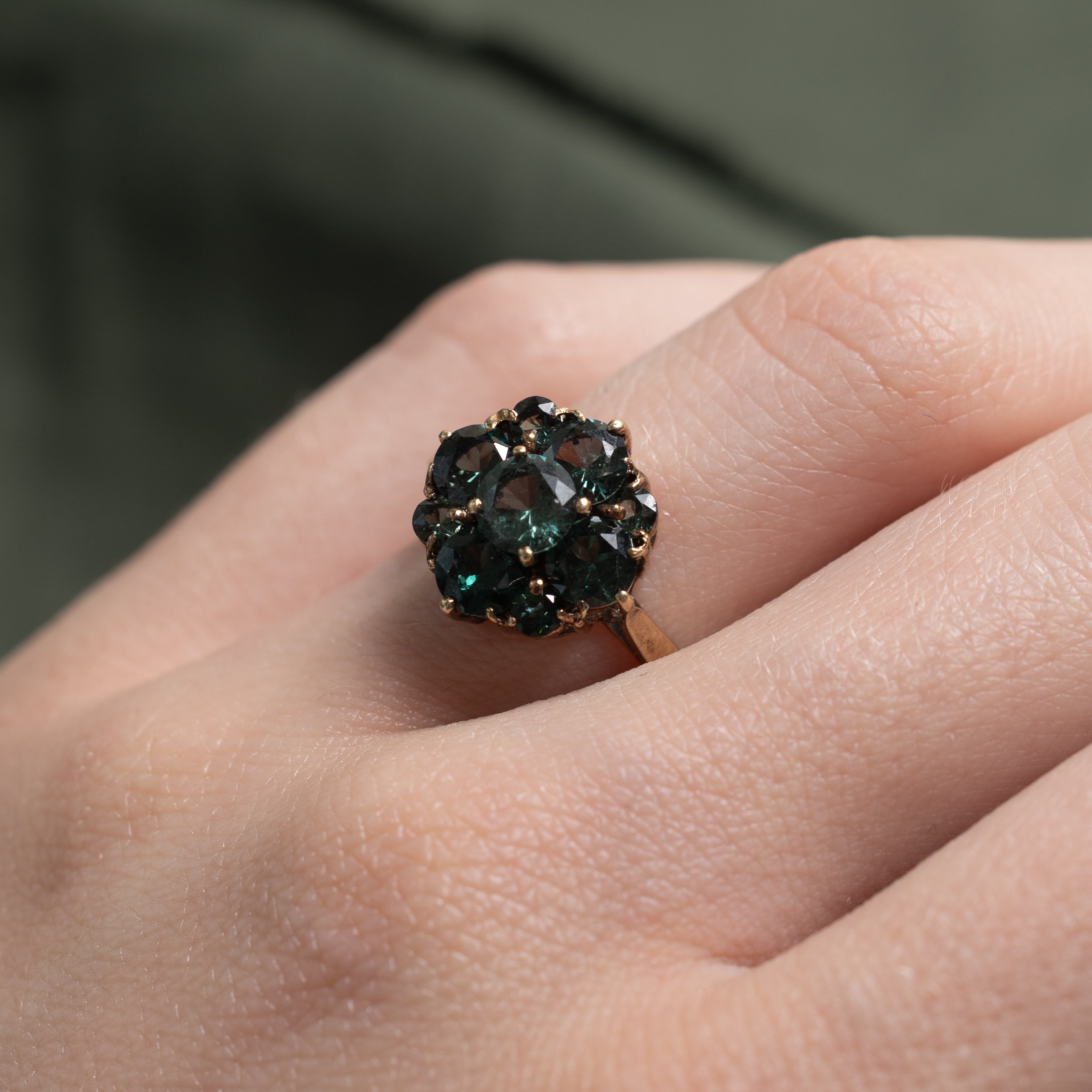 1975 Birmingham Synthetic Spinel Cluster Cocktail Ring | 3.15ctw | SZ 7