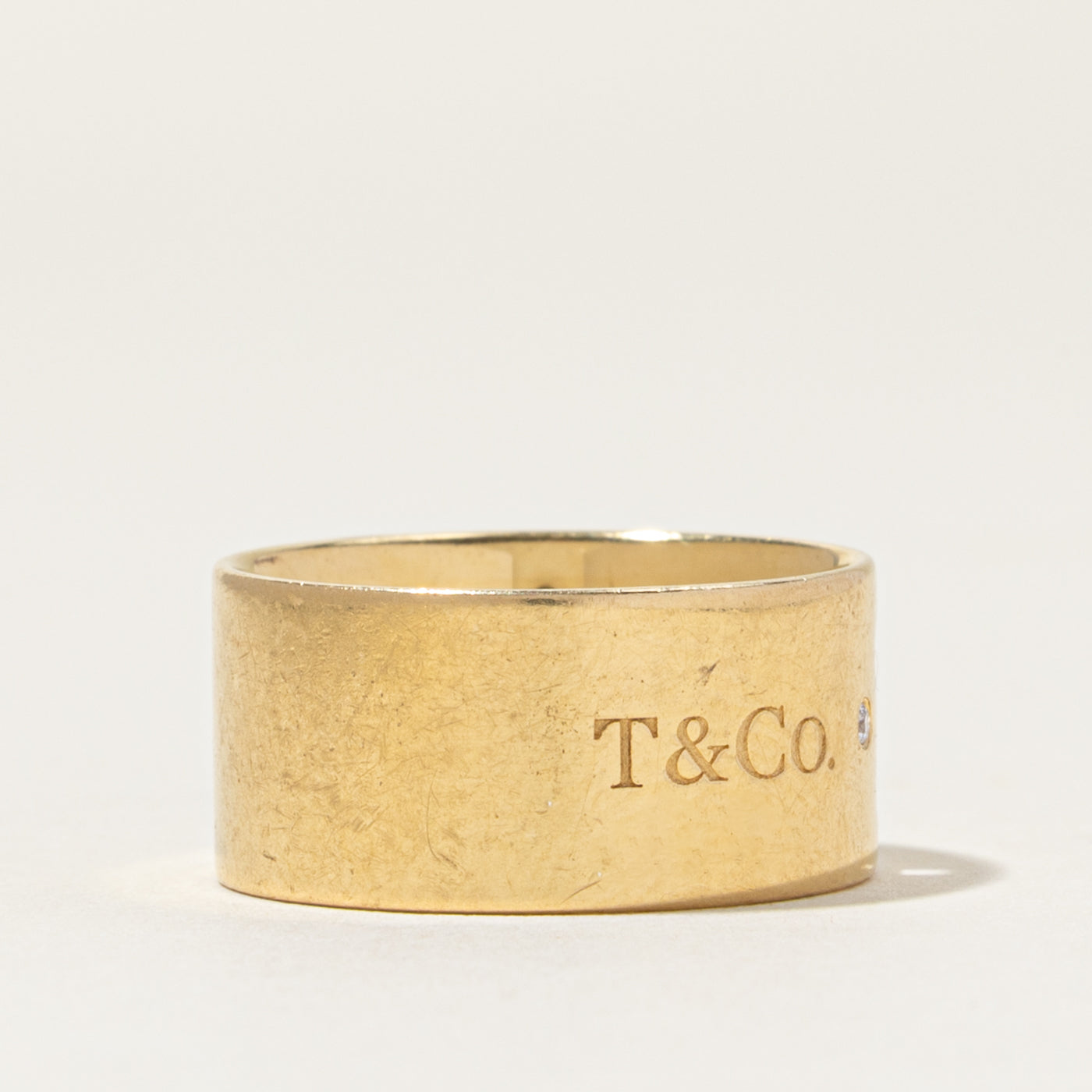 POLYTERON chopped ring Tiffany GUCCI 18号 Tiffany & Co' Keyhole Diamond Wide Band Ring | 0.01ctw | 9.5mm | SZ 7