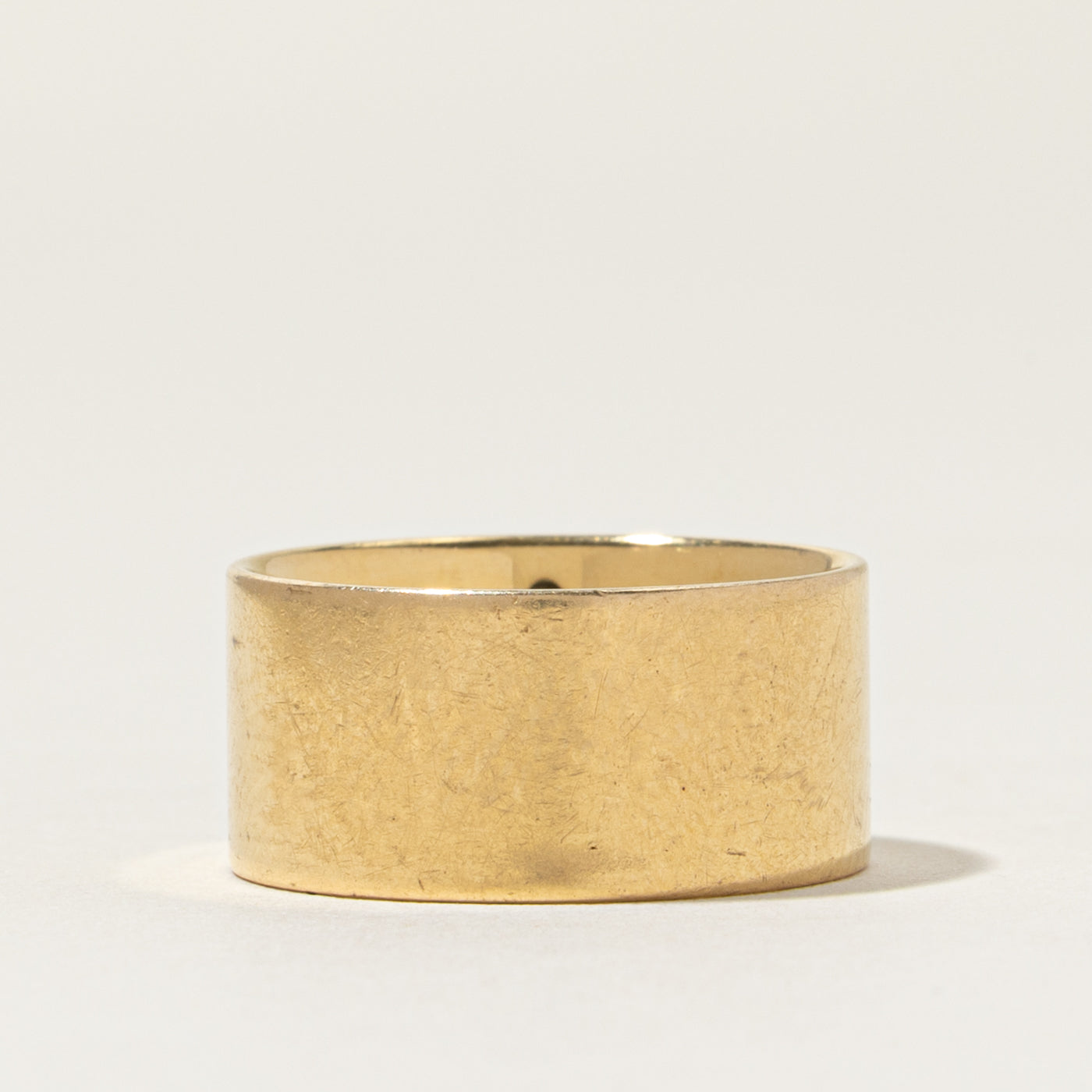 'Tiffany & Co' Keyhole Diamond Wide Band Ring | 0.01ctw | 9.5mm | SZ 7.0