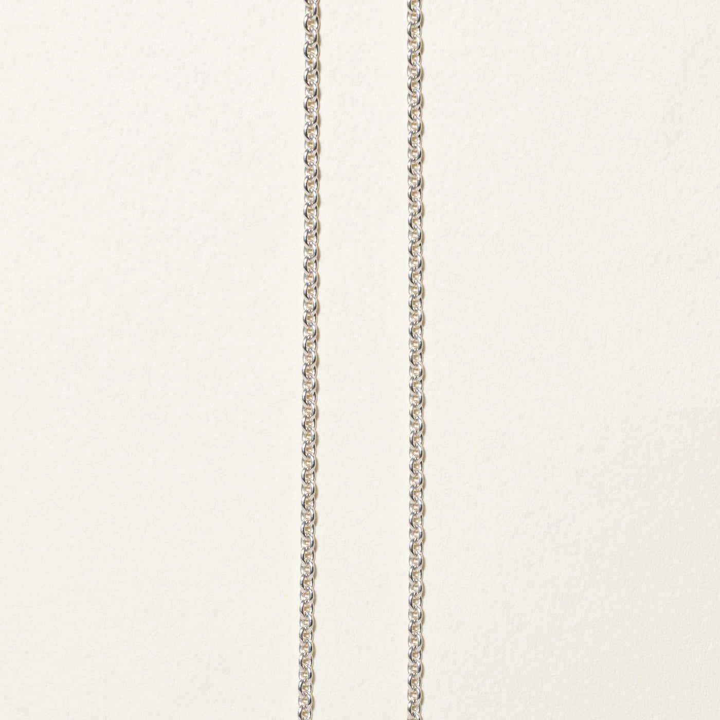 'Tiffany & Co' Open Circle Lariat Necklace in Silver | 17.5"