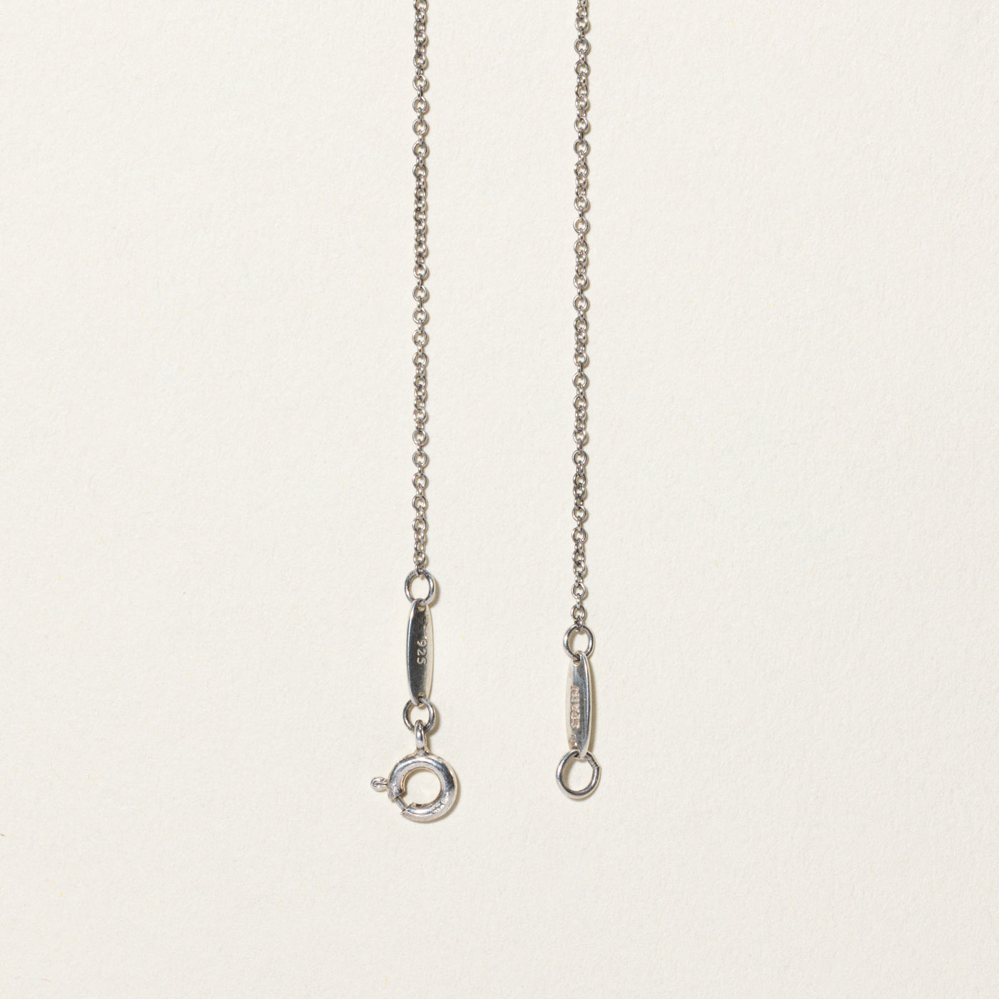 Collier Cœur Ouvert Elsa Peretti « Tiffany & Co » en argent | 11 mm | 40,6 cm