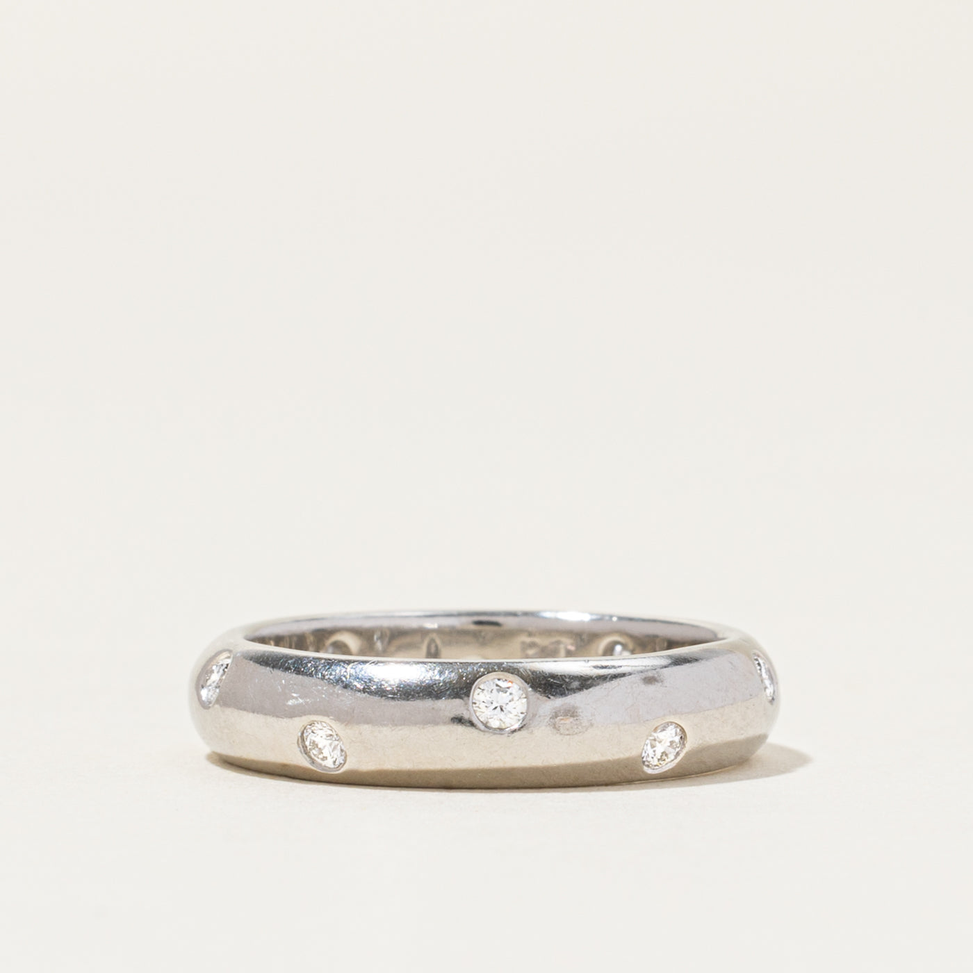 Bague Étoile en platine 950 « Tiffany & Co » | 0,22 ct | 4,5 mm | Taille 6,25